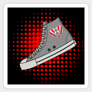 Grey High Top Sneaker Sticker